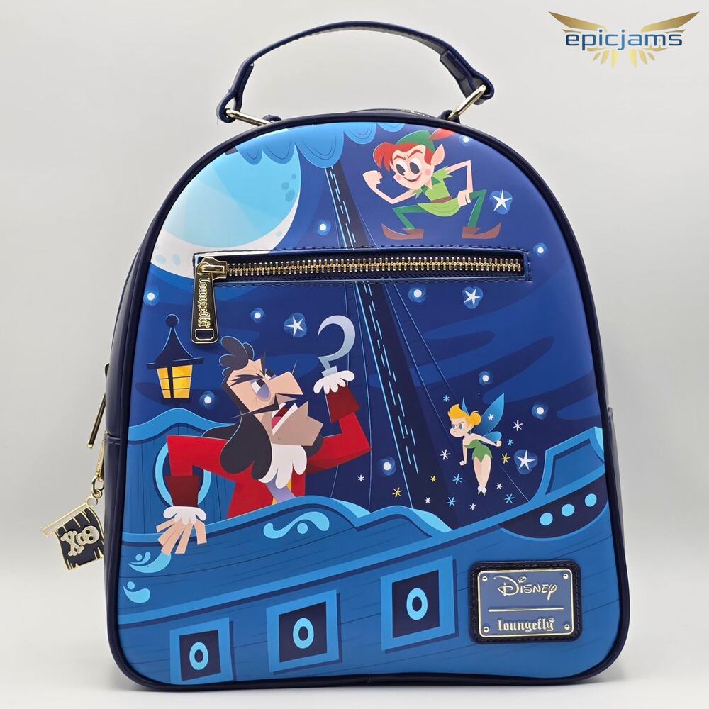 Loungefly Exclusive Disney Peter Pan Jolly Roger Mini Backpack New